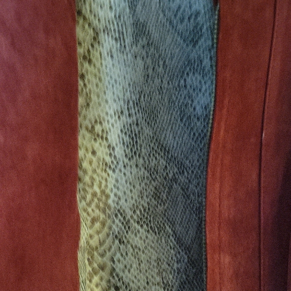 Maroon Suede Leather Jacket - Picture 3 of 5